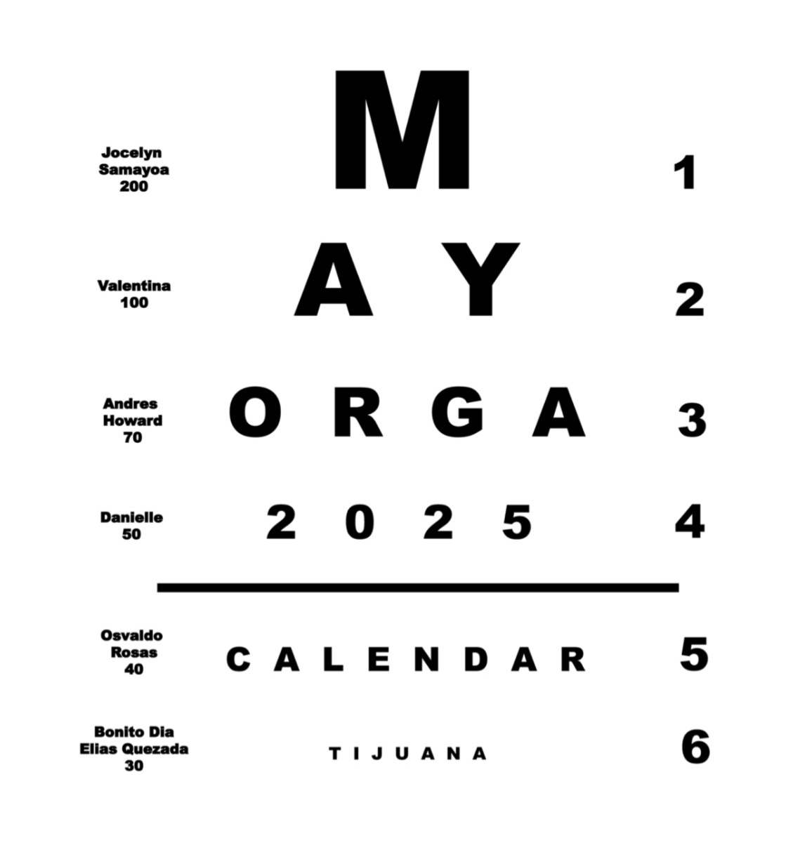 Calendar 2025 Officialmayorga Art Show